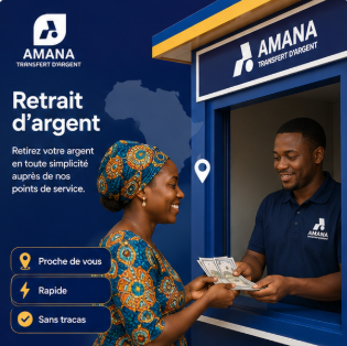 Transfert d'argent international depuis le Gabon avec Amana
